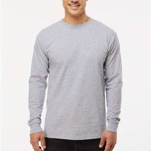 New, without tag. M&O, Unisex, Grey Long Sleeve Unisex Shirt, Size Large